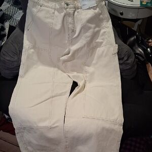 Arizona Jean Company Juniors Cream Cargo Pants